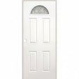Steel Door White Cathedral Gold Glass 36" x 80" - GRAHAMS HARDWARE