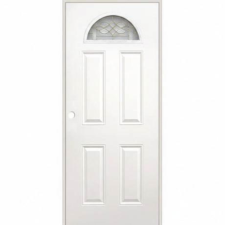 Steel Door White Cathedral Gold Glass 36" x 80" - GRAHAMS HARDWARE