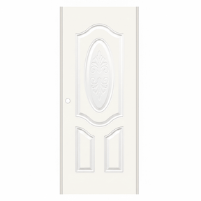 Steel Door White Oval 3 Panel 32x80 - GRAHAMS HARDWARE