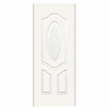 Steel Door White Oval 3 Panel 36x80 - GRAHAMS HARDWARE