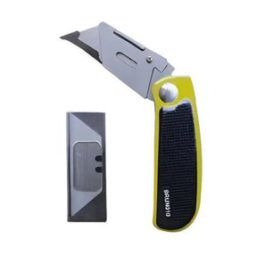 UTILITY KNIFE 5 BLADE WITH POUCH FOLDING BROWNS - GRAHAMS HARDWARE