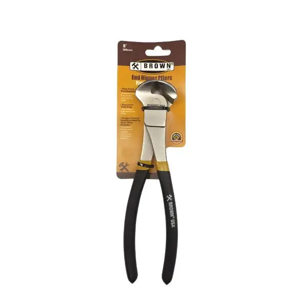 END NIPPER PLIERS 8" BROWN