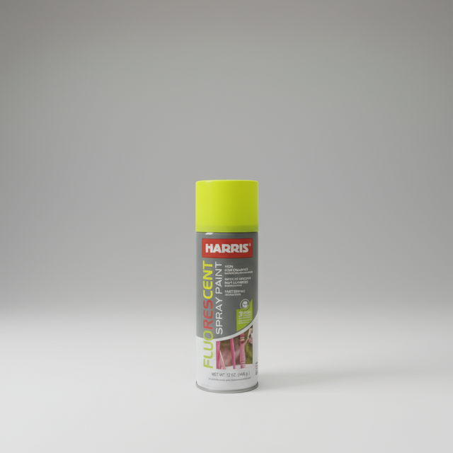 SPRAY PAINT HARRIS FLUORESCENT YELLOW.