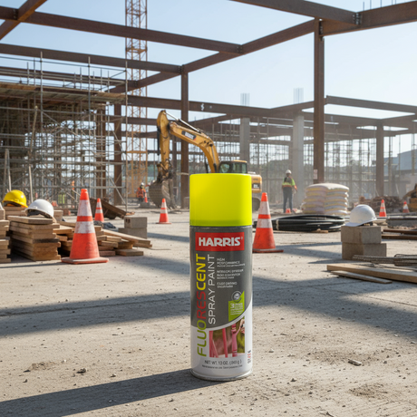 SPRAY PAINT HARRIS FLUORESCENT YELLOW.