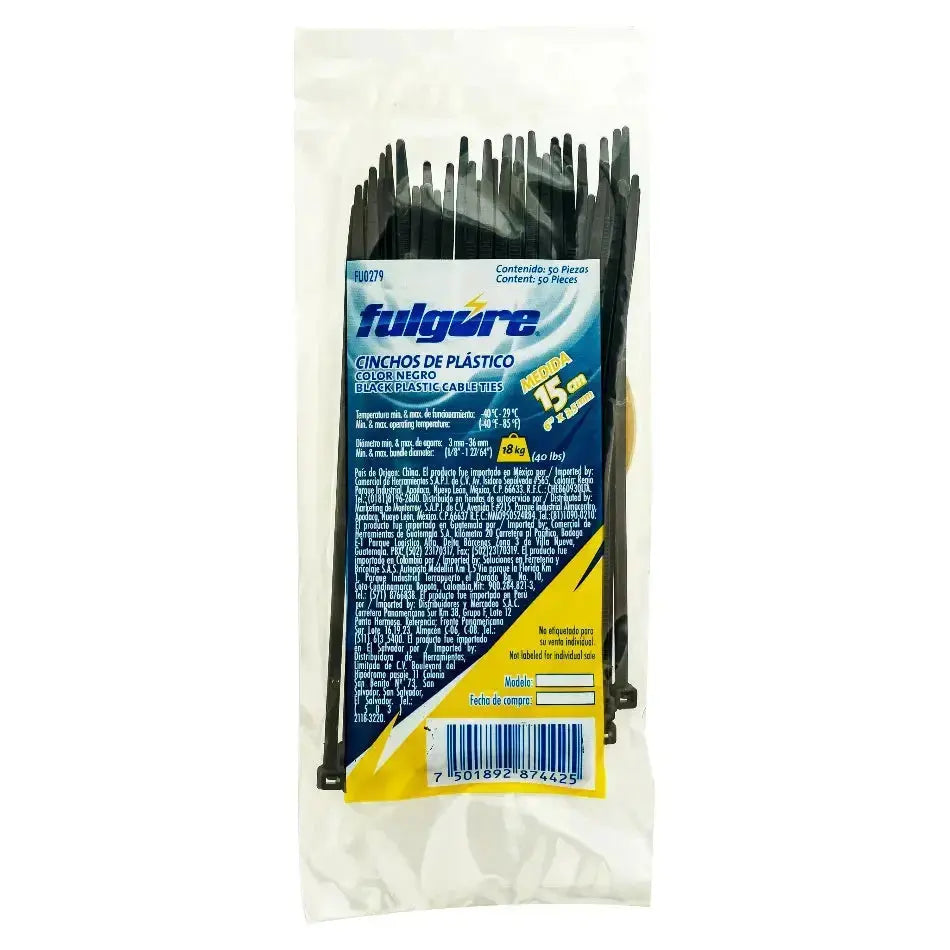 PLASTIC TIE STRAP 16" BLACK