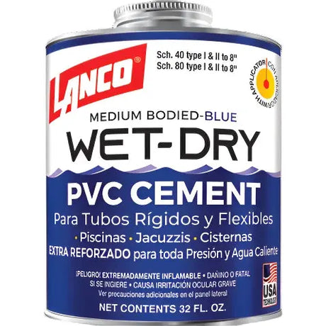 LANCO WET DRY PVC CEMENT 32oz.