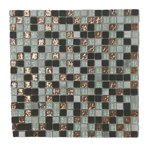 TILE MOSAIC MIXED PINK 12X12"