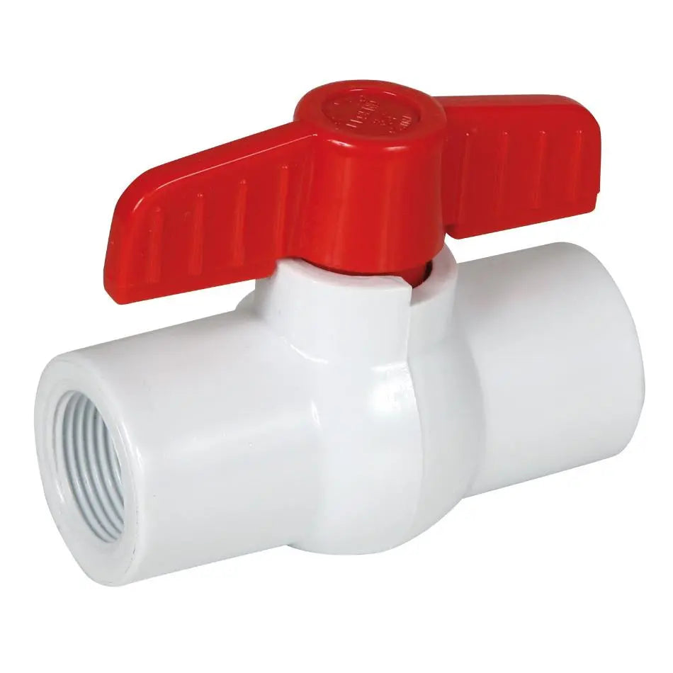 PVC BALL VALVE THREADED 1/2"
