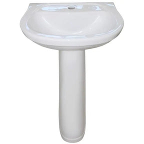 BASIN PEDESTAL WHITE ACUACER - GRAHAMS HARDWARE